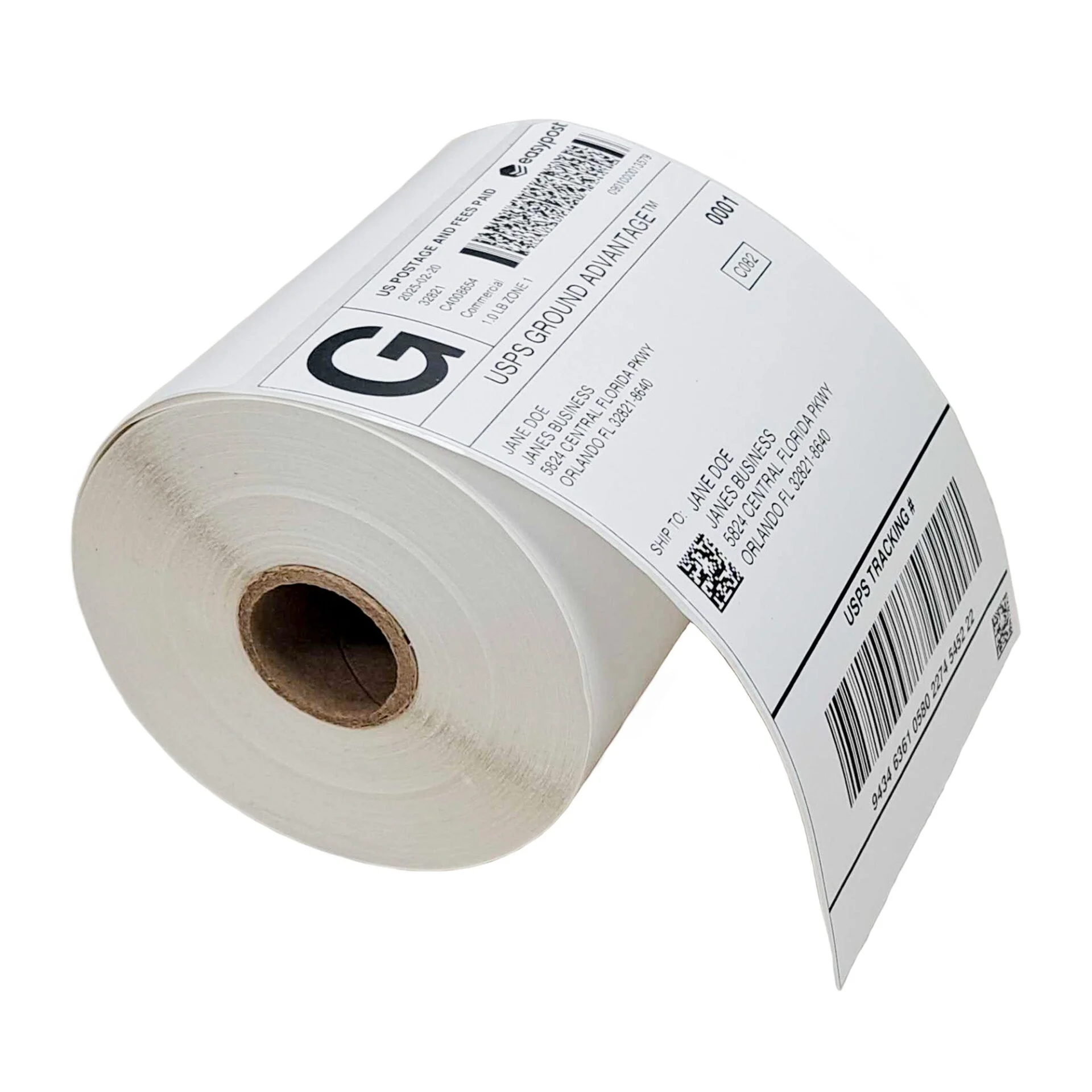 Faded thermal barcode labels on shipping boxes