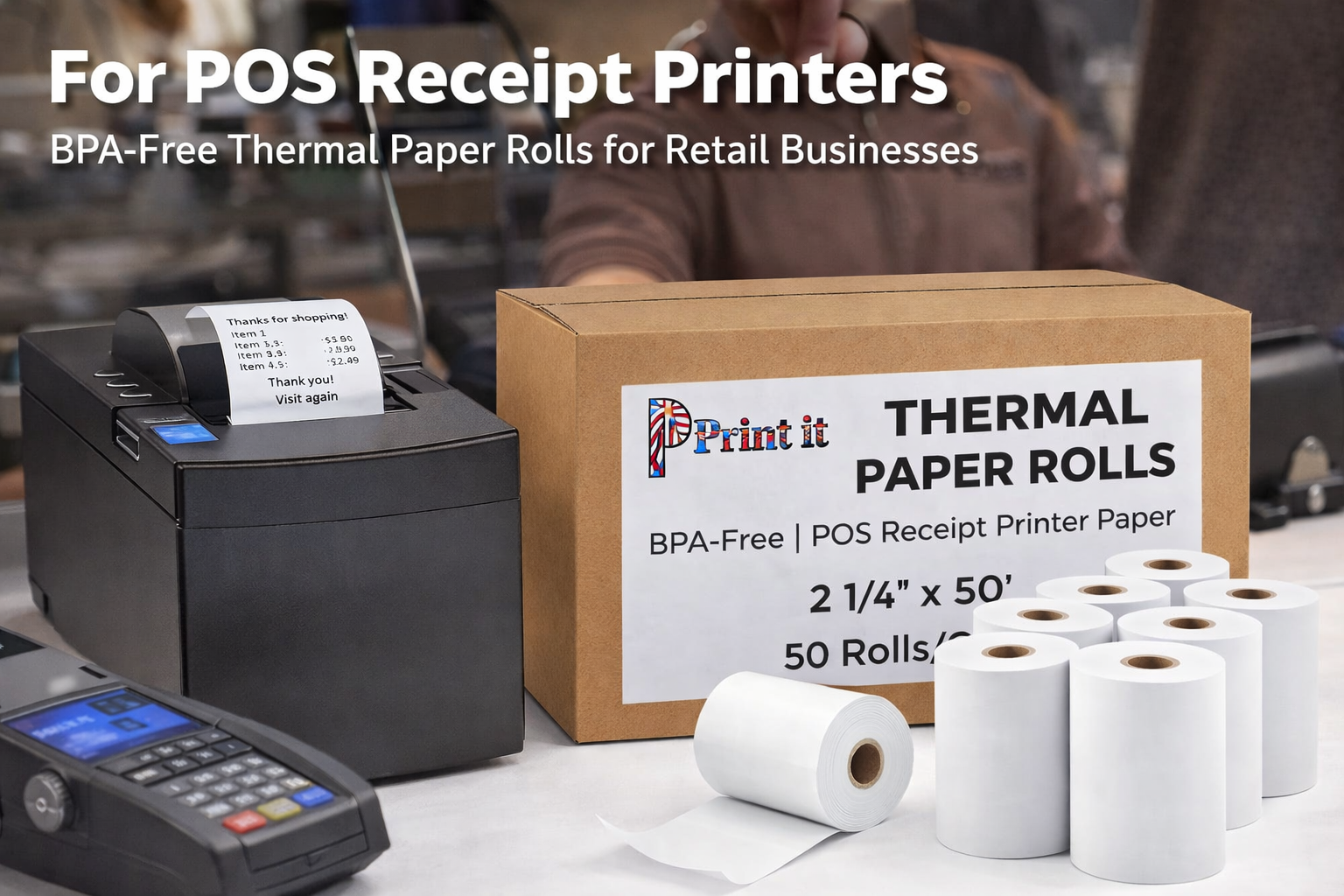 Premium thermal paper roll printing